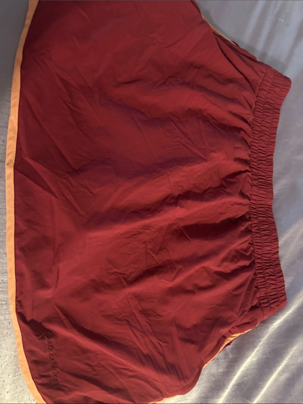 Outdoor Voices Maroon Mini Skirt with Tan Trim